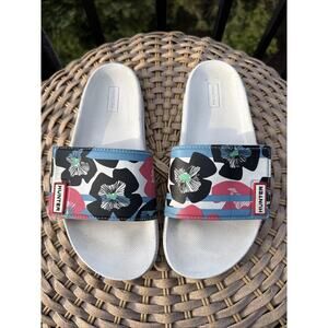 Hunter Sandals Womens US 7 UK 5 Flip Flop Slides Multicolor Floral